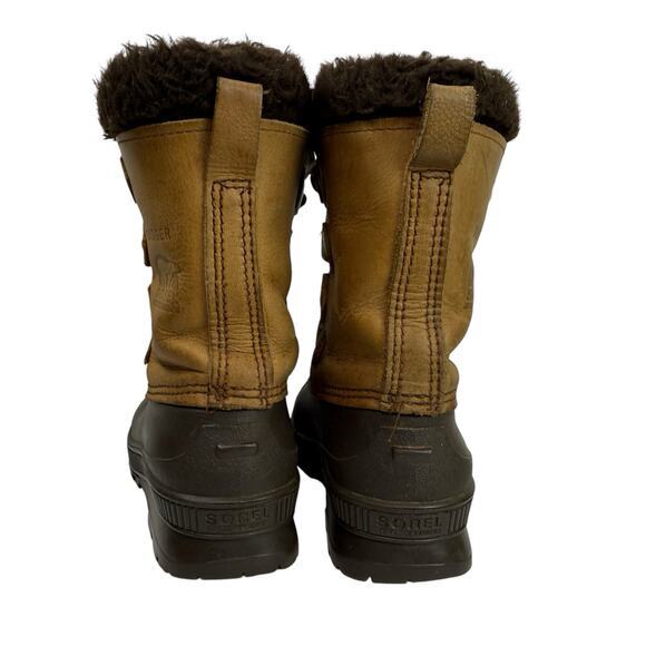 SOREL VTG BADGER Boots Womens Size 6 Brown Leather Lined Winter Snow CANADA Made - Picture 8 of 11